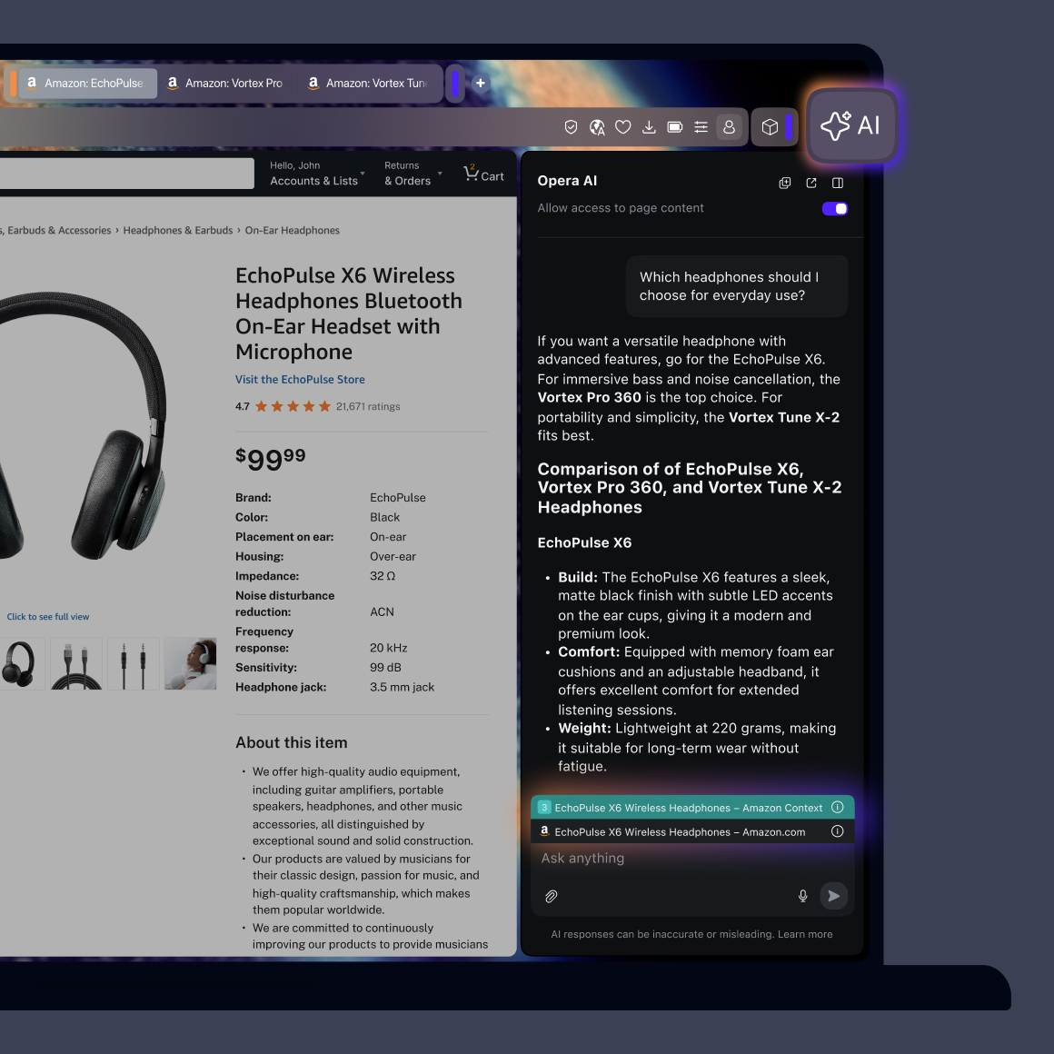 Opera browser AI | Chat and create with AI in Opera | Opera