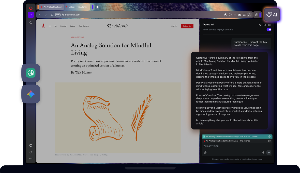 Trình duyệt AI miễn phí