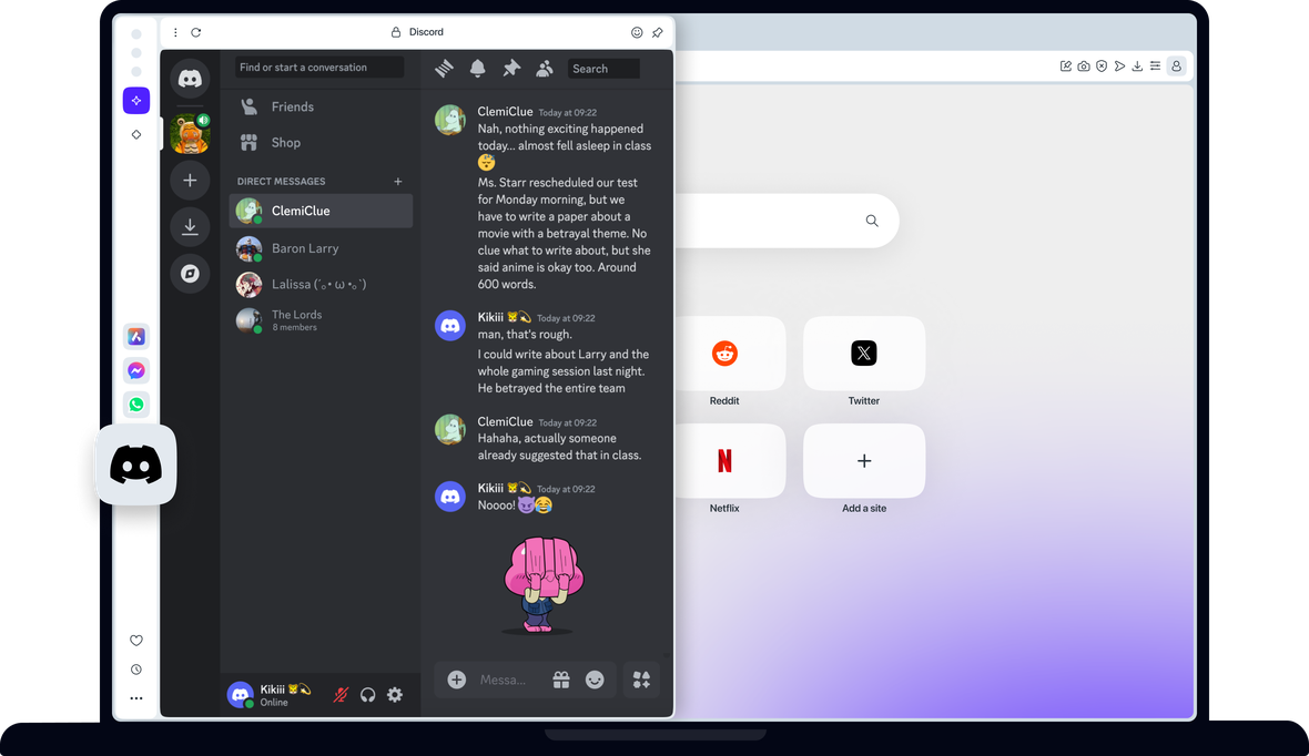 Discord in Opera