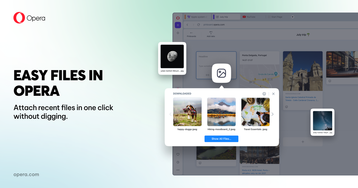 Easy Files in Opera | Attach files without fuss | Opera Browser