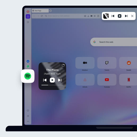 Быстрое управление музыкой