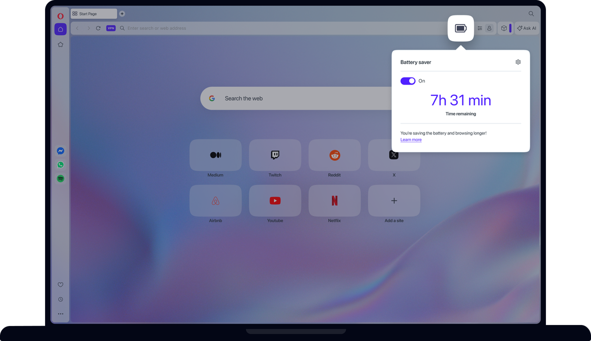 Browse longer with Battery Saver