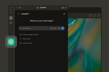 Opera browser with Chat GPT open in sidebar.