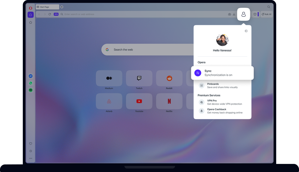 Sync your Opera browsers
