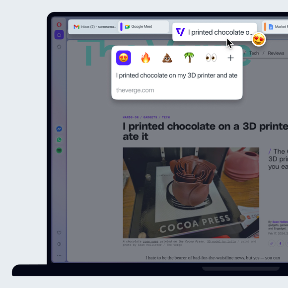 Easily add Emojis to your tab