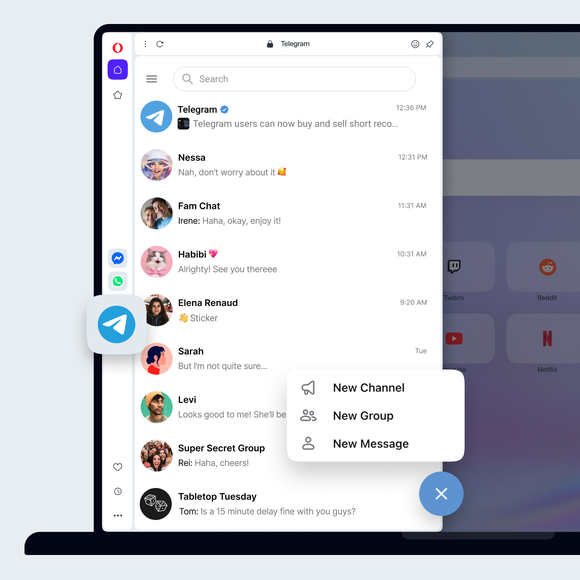 Telegram on desktop
