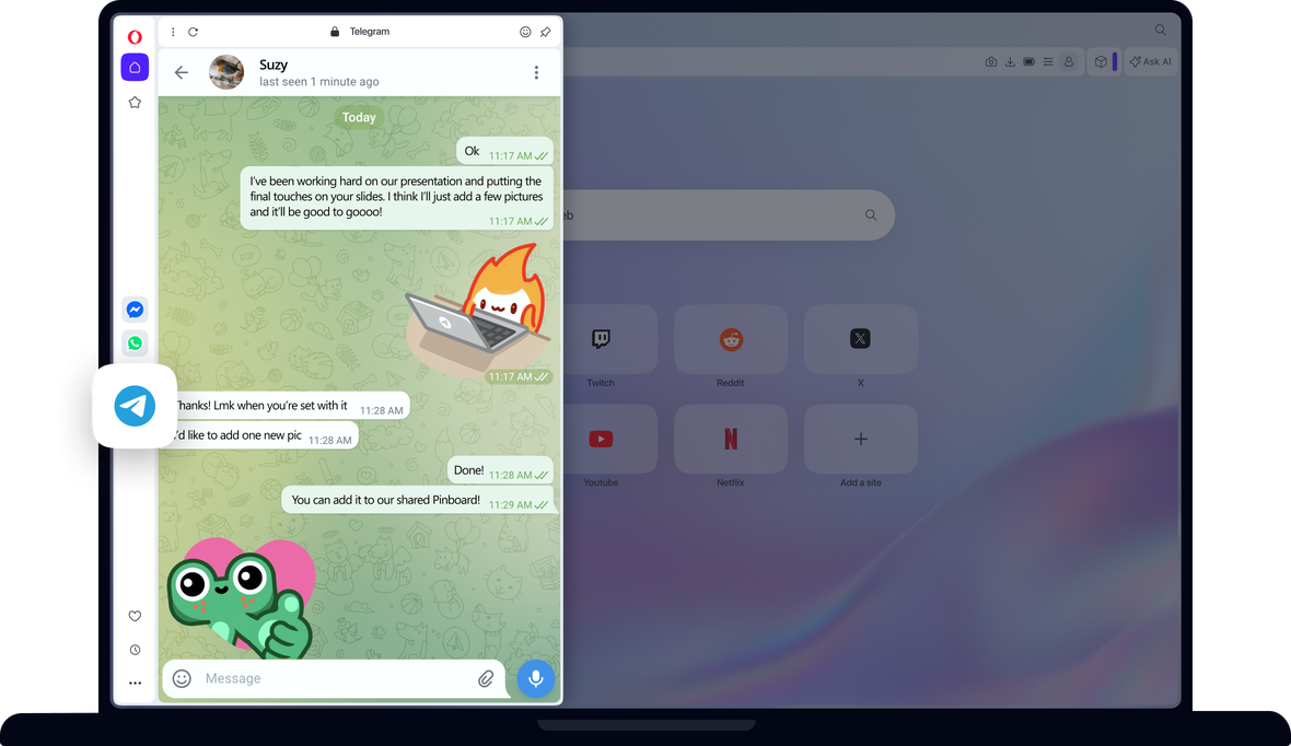 Telegram on desktop
