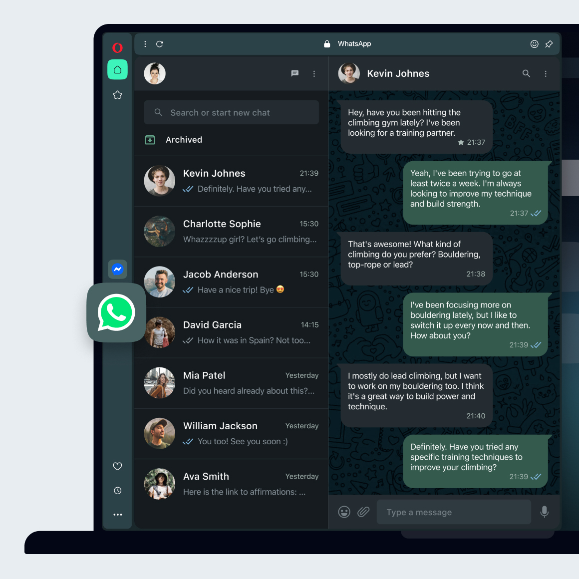 WhatsApp in Opera | WhatsApp auf dem Desktop nutzen | Opera