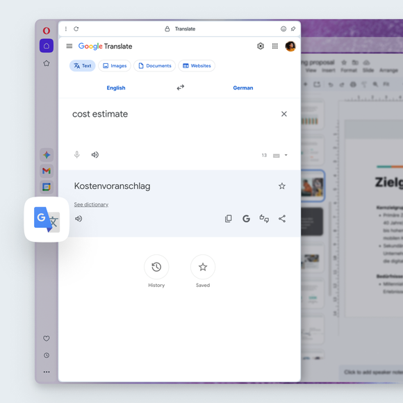 Translate on the fly