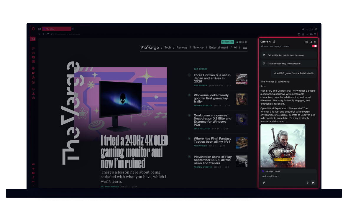 Navigateur AI dans GX