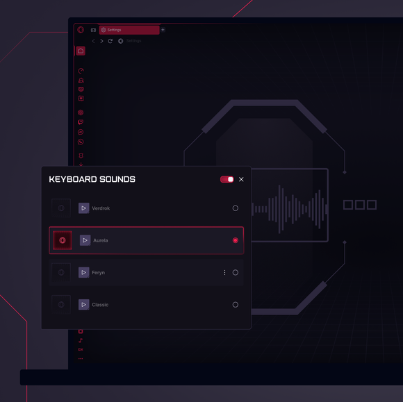 Troque de som a qualquer momento