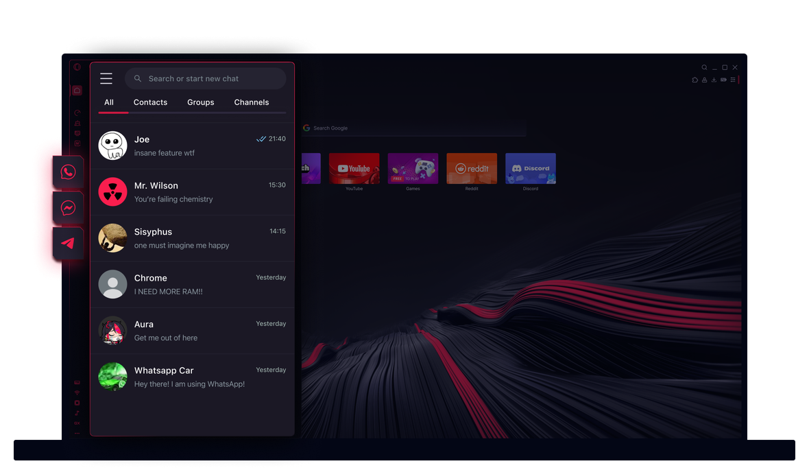 Sidebar Messengers in GX