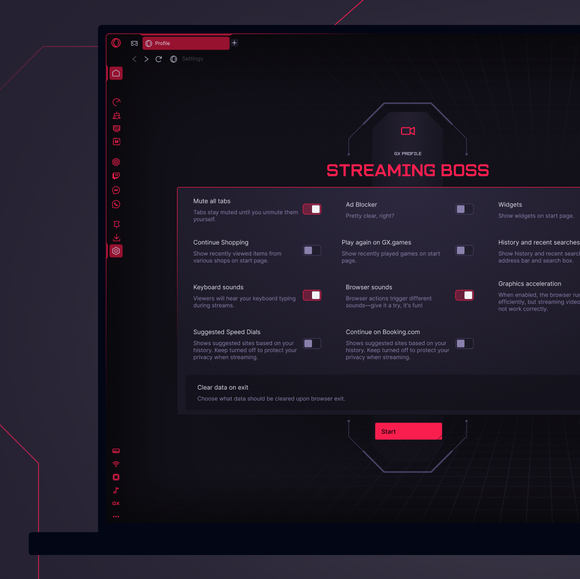 Профиль потокового браузера