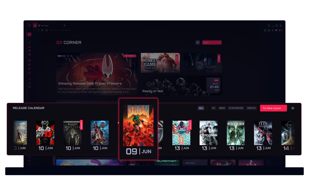 Release Calendar in GX