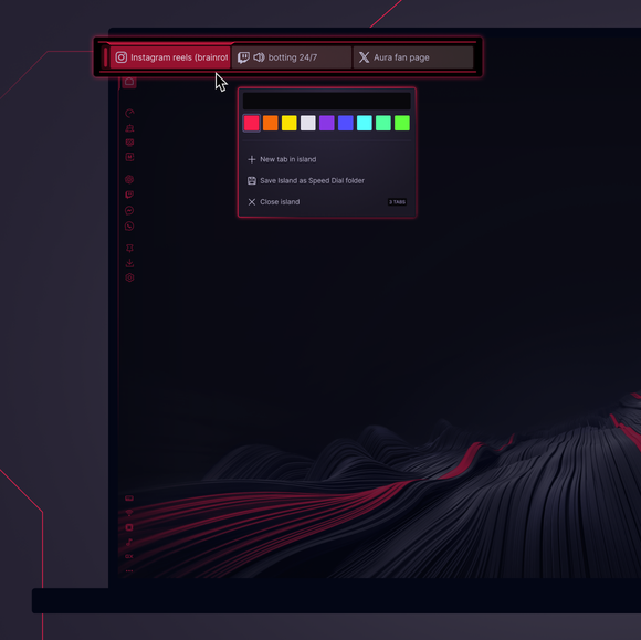 Jump between focus zones in a single click