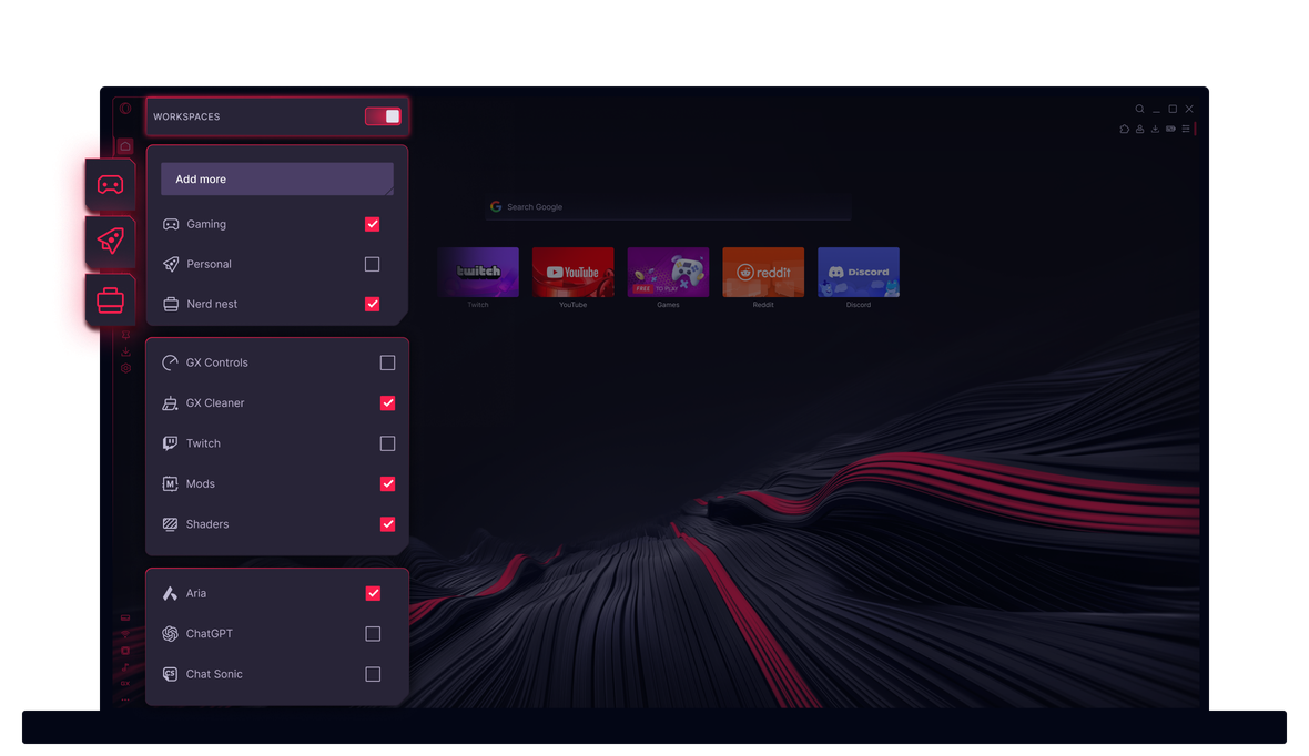 Espacios de trabajo en GX