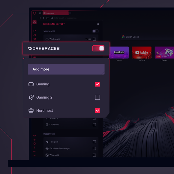 Gestión ágil del navegador