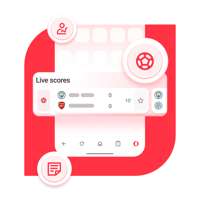 Opera Mini Sports Opera Mini | Navegador móvel rápido que economiza dados