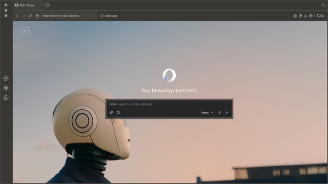 This browser is built to act