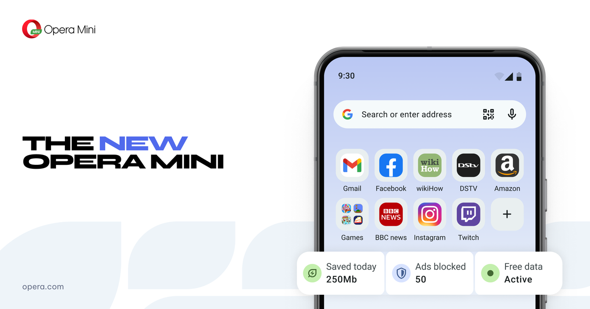 Opera Mini | Navegador móvil rápido que ahorra datos