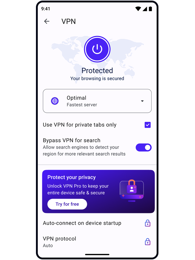 Free VPN Browser with free VPN Opera