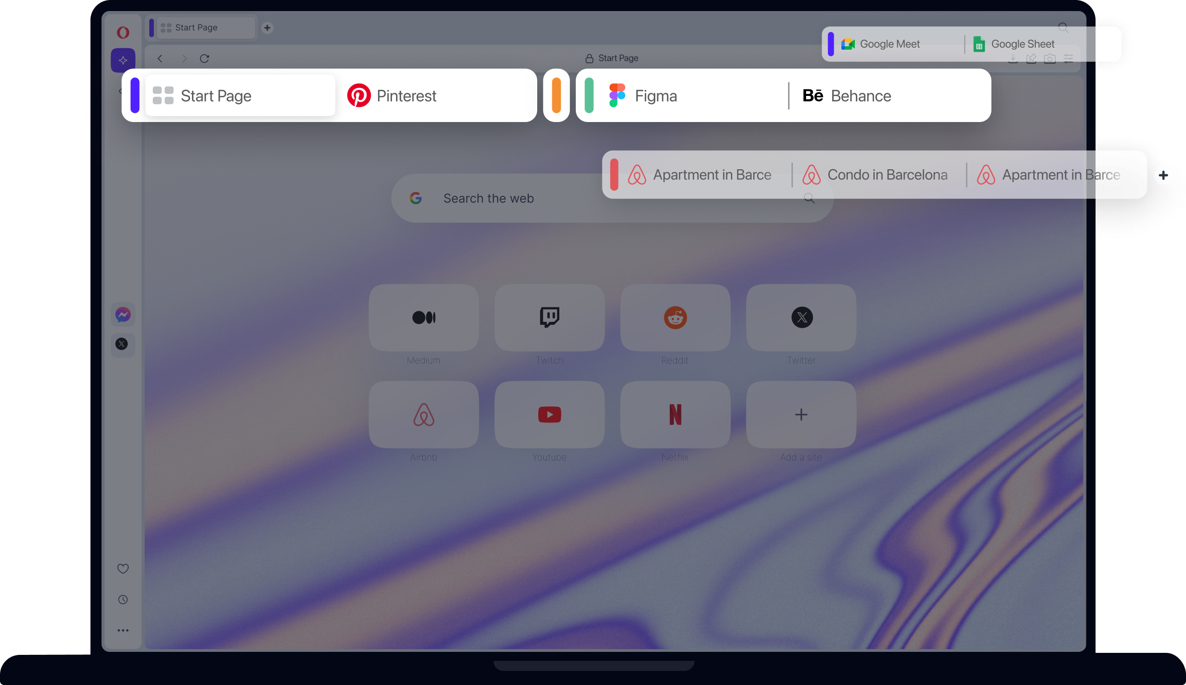Tab Islands | Arrange tabs in separate tab groups | Opera Browser