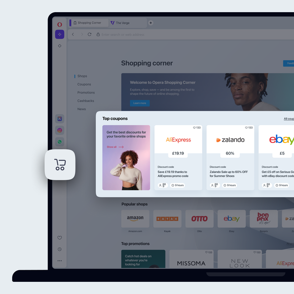 Votre portail d’achat en ligne directement dans votre barre latérale