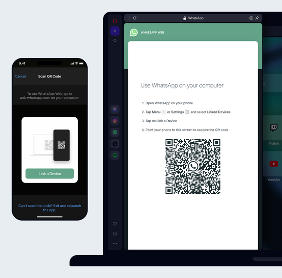 WhatsApp desktop and mobile synchronization