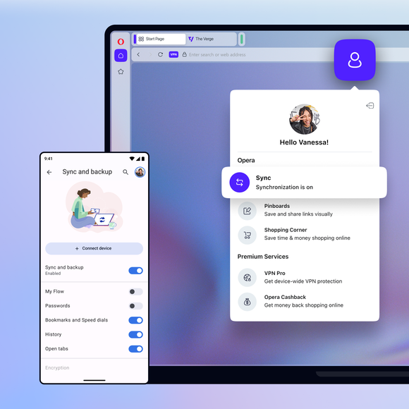 Data sync in Opera
