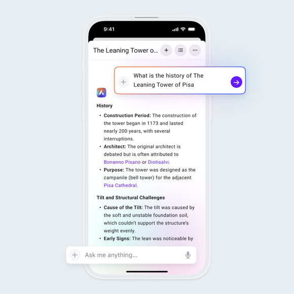 IA do navegador: Aria
