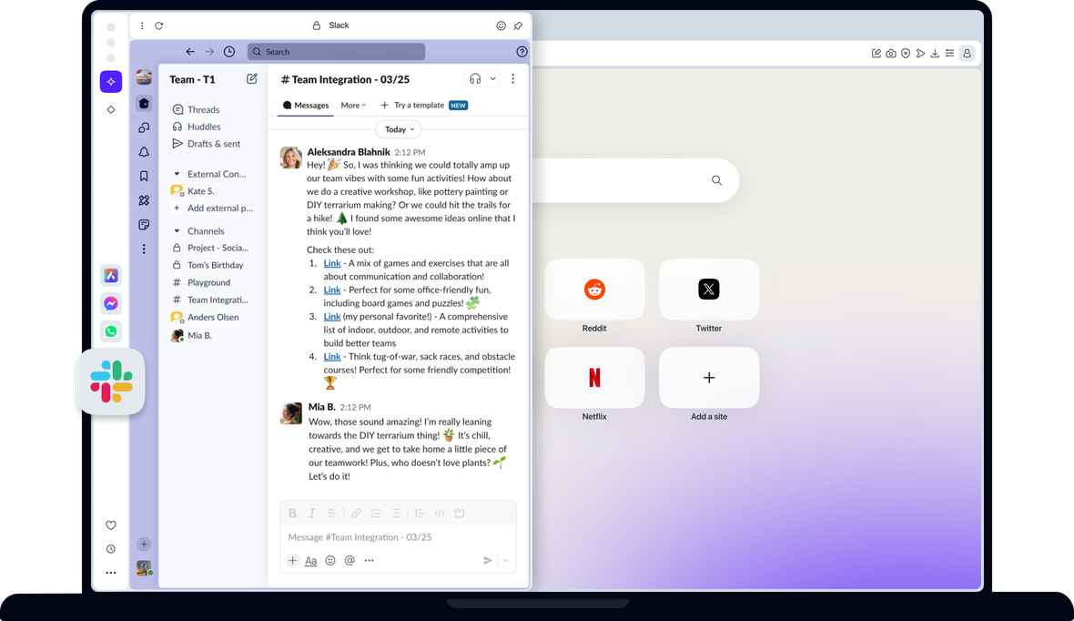 Slack in Opera