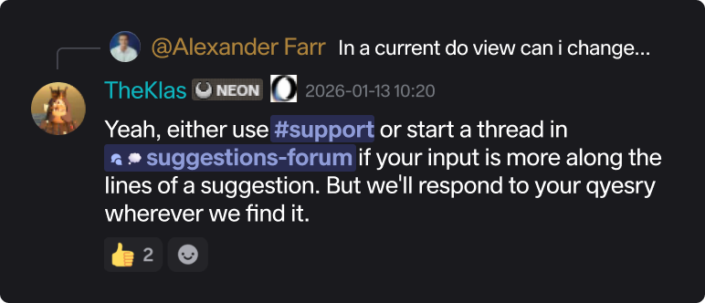 Community member Discord message